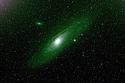 andromeda galaxy m31, with m32 and m110